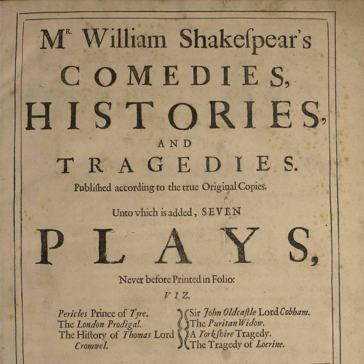 Fourth Folio · 1685
