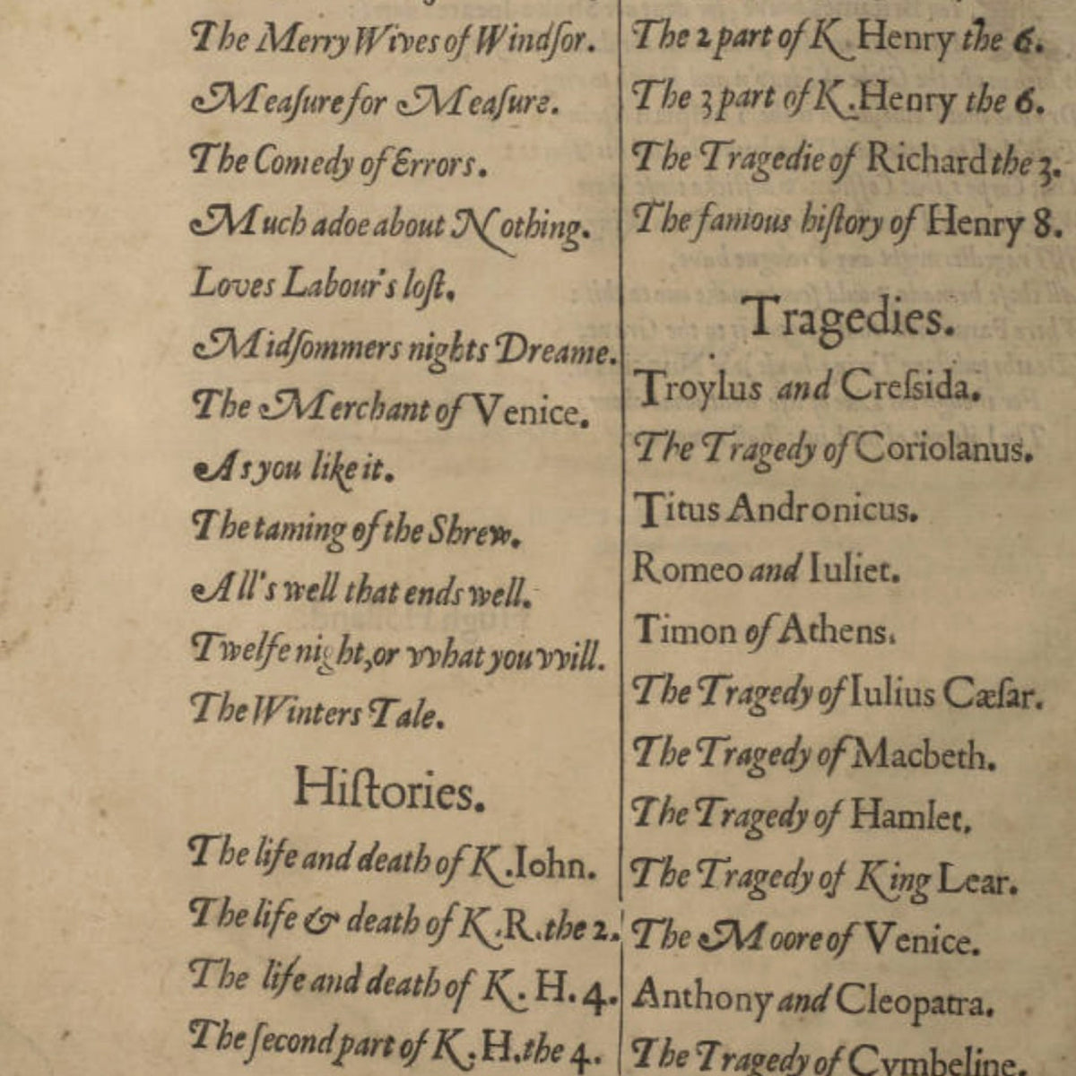 Second Folio · 1632