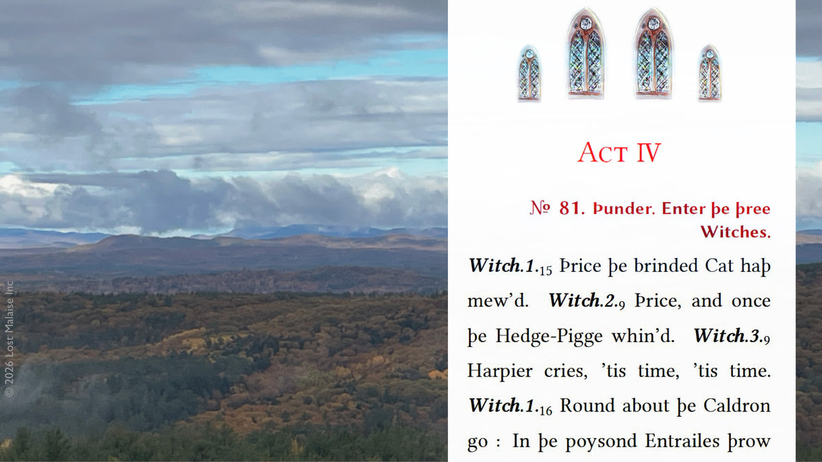 Panoramic landscape photograph created for Macbeth, depicting layered storm clouds above an immense forested horizon. Presented without text, the image evokes the play’s atmosphere of prophecy, distance, and gathering dread.