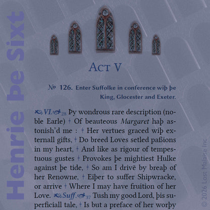 Cover artwork for King Henry VI Part 1 in the Fifth Folio edition featuring layered folio typography set against monumental modernist archways inspired by imperial Roman architecture.