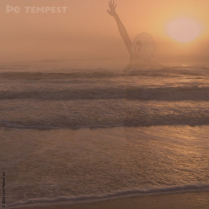 Cover artwork for The Tempest in the Fifth Folio edition featuring a spectral human figure emerging through ocean surf at sunrise.