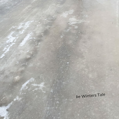 Cover artwork for The Winter’s Tale in the Fifth Folio edition featuring an old country dirt road in winter, covered in thick ice.