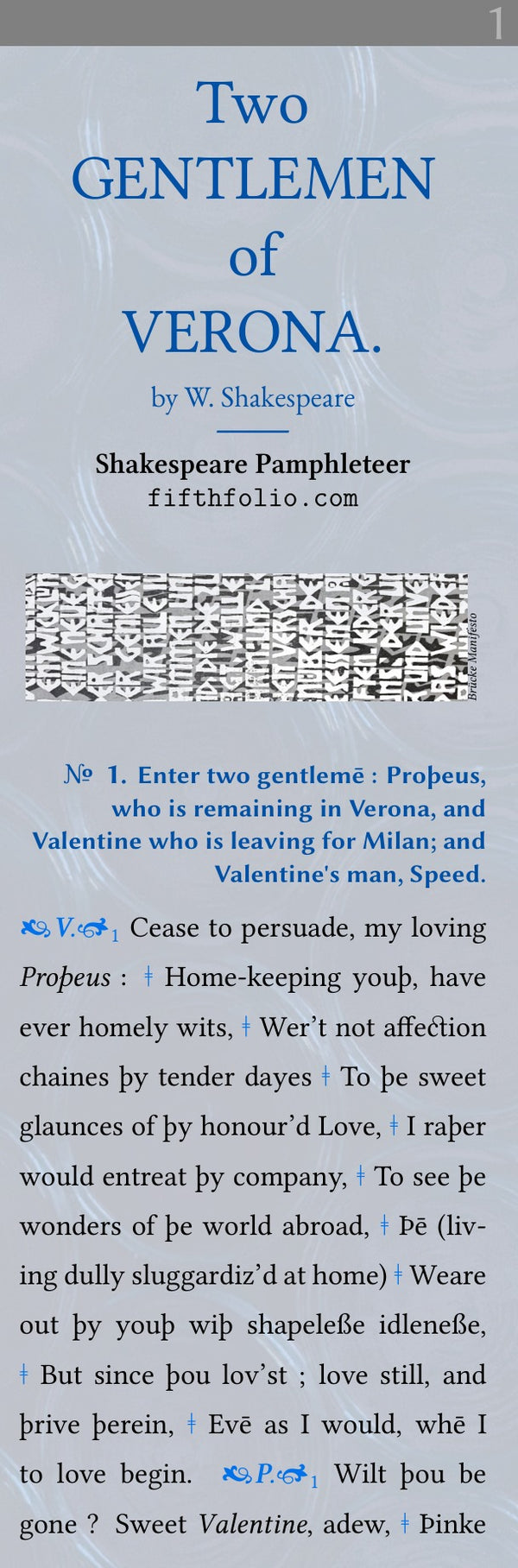 Þe Two Gentlemē of Verona